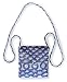 Beaded handbag, 'Blue Abstraction'