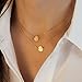 Multilayers Round Chain Link Charm Collar Choker Bib Necklace Pendant X78K04
