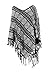 G2 Chic Women's Knit and Faux Fur Poncho with Fringe