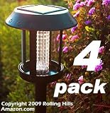 Case of 4 Premium Solar Stainless Steel Pathway Garden Lights