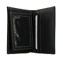 Leather Men's Wallet - Excellent Quality Black Grain Leather