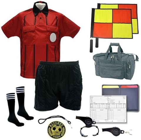 Referee 12 Piece Soccer Package Jersey Short Flag