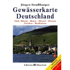 Gew�sserkarte Deutschland, S�d, Rhein, Main, Mosel, Donau, Neckar, Bodensee