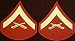 Gold on Red USMC Chevrons - Lance Corporal - Male