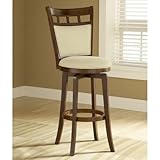 Jefferson Swivel Bar Stool with Cushion Back