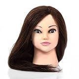 CoastaCloud 90% Human Hair Hairdressing Model Mannequin Head For Hair Sa Human Hair