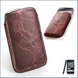 Electronics : Brown marbled pouch - Apple iPhone 3G accessories