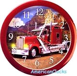 Diesel Engine Truck Sound Wall Clock Hourly Action