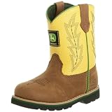 John Deere Toddler Wellington Boot,Tan/Yellow,5.5 M Toddler