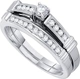 0.35ct Diamond Pr-Center Bridal Set