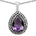 7.40 Carat Genuine Amethyst and Tanzanite Sterling title=