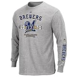Milwaukee Brewers Steel Heather Opening Series Long Sleeve T-Shirt