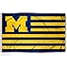 University of Michigan UM Alumni Nation Stripes Flag