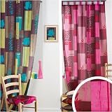 Double rideau a oeillets tresor fuchsia