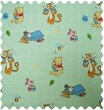 SheetWorld Pooh Green Check Fabric - By The Yard
