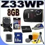 51HNhrlASGL. SL160  Fujifilm FinePix Z33WP 10MP Waterproof Digital Camera w/3x Optical Zoom  8GB Lithium Battery BigVALUEInc Accessory Saver Bundle