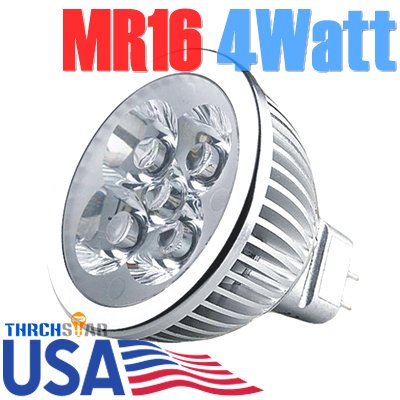 LED MR16 3200K Warm White Spotlight 12V 4W (340 Lumen - 50 Watt Equivalent) 60 Degree Beam angle