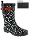 Capelli New York Scattered Dots Printed Ladies Short Rubber Rain Boot