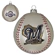 Milwaukee Brewers MLB Glass Baseball Ornament (3")