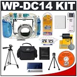 Canon WP-DC14 Waterproof Case with Spare Replacement Battery for Canon NB-4L + USB 2.0 High Speed Secure Digital Card Reader + Deluxe Padded Carrying Case + Compact 50" Digital Travel Tripod for PowerShot SD750 Digital Camera
