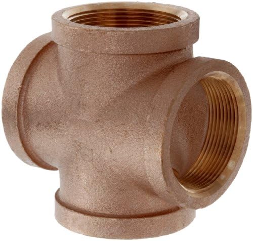 Lead Free Brass Pipe Fitting, Cross, Class 125, 3/4" NPT Female