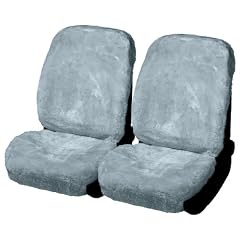 1 Paar Lammfell Autositzbez�ge silber aus Merino-Lammfell, 100 Prozent Echtes Lammfell