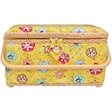Allary Large Rectangle Sewing Basket, Various Colors and Patterns