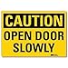 Caution Sign, 10x7 In., English (2 pieces)