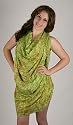 Sarong, Floral Batik - Vibrant Chartreuse