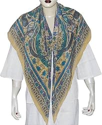 Silk Scarves Hand Painted Square 44 x 44 inches (sqsrf075)