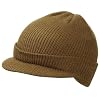 Strickm�tze mit Schild in vielen Farben dunkelkhaki,Einheitsgr��e / Unisize