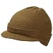 Strickm�tze mit Schild in vielen Farben dunkelkhaki,Einheitsgr��e / Unisize