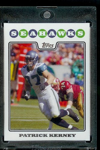 2008 Topps # 205 Patrick Kerney - Seattle Seahawks - NFL Trading Cards in a Protective Display Case!