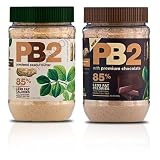PB2 Powdered Peanut Butter and Powdered Cocoa Peanut Butter - 85% Less Fat and Calories - 6.5 Oz Each - 2 Pack