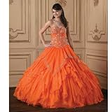 House of Wu Orange Strapless Quinceanera Pageant Gown Junior Girl 2-30