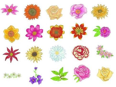 EMBROIDERY MACHINE CDFLOWERS #1392
