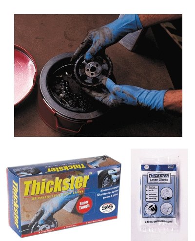 SAS Safety 6604 Thickster X-Large Textured Exam Grade Latex Gloves