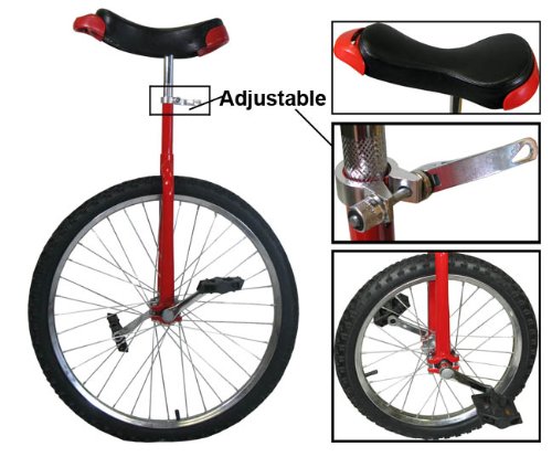 New 24 Unicycle Red Chrome Unicycle Wheel Cycling