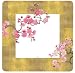 Entertaining with Caspari Set of 2 Plum Blossom Salad Plates, Gold, 16 Plates Total