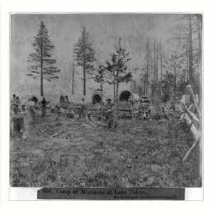 Historic Print (S): Camp of the Mormons at Lake Tahoe