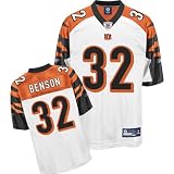 Cedric Benson White Reebok NFL Replica Cincinnati Bengals Jersey - Large