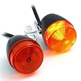 Bright Amber Lens Cruiser Chopper LED Turn Signals Indicator Light Black For Honda... by OEM