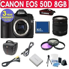 Canon EOS 50D + Sigma 18-200mm Lens + 8GB Memory