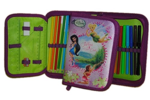 25 tlg. gefüllte Federmappe Fairies Kinder Schiefermappe 