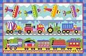 LA Rug Trains, Planes & Trucks Rug 19"x29"