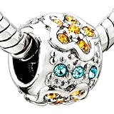 Pugster Jewelry November Birthstone Flowers Pattern Beads - Pandora Charm & Bracelet Compatible