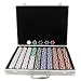 1000 11.5 Gram DICE-STRIPED Chips in ALUM Case
