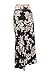 2LUV Women's High Waisted Multicolored Mix Print Maxi Skirt