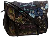 Desigual Night Flowers 21X5115, Borsa a tracolla donna, 32 x 30 x 14 cm (L x A x P), Blu (Blau (Marino 5001)), 32x30x14 cm (L x A x P)