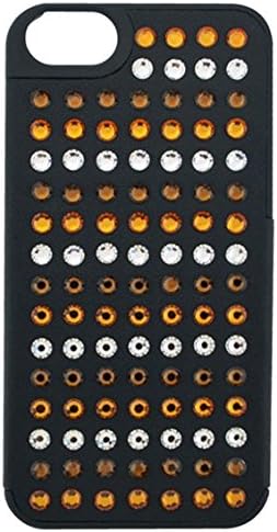 DEOS Gorgeous Crystals Case Cover W/ Swarovski Elements For iPhone 5 / 5S Black/Topaz - Retail Packaging